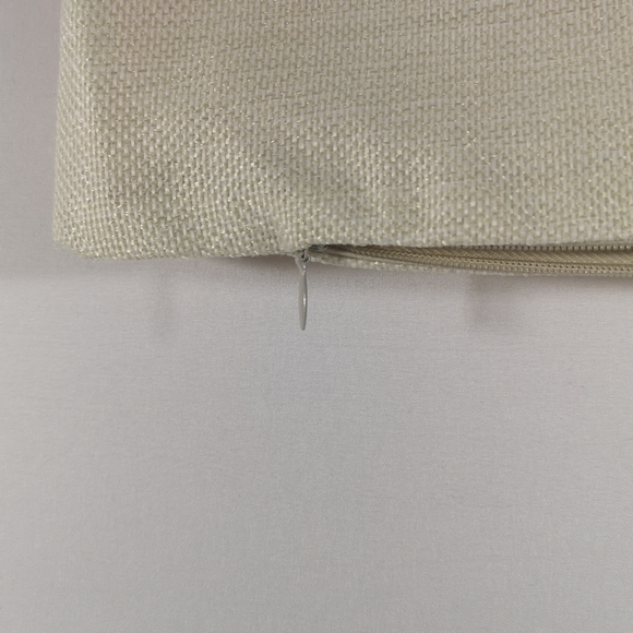 Set of Two Canvas Christmas Pillow Shams with Zipper, Red and Cream, Like-new* - Picture 6 of 9